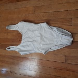 Ribbed one piece swim suit